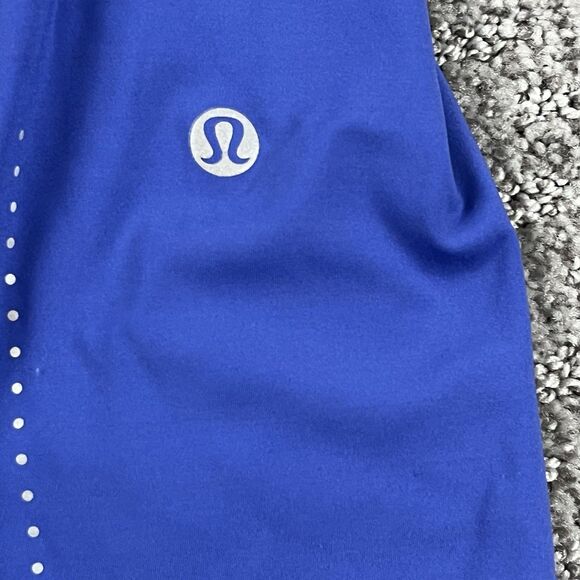 Lululemon Leggings Women Six Fast Free Crop II Nulux 19 Running Activewear Blue - Picture 4 of 10